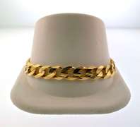 Men's 18kt yellow gold curb link bracelet