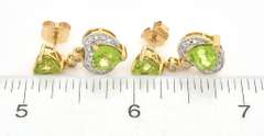 Enamoring Peridot & Topaz Dangle Earrings in Sterling Silver