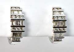 Tasteful Diamond Cluster Earrings