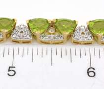 Enthralling 48.66CTW Peridot & 2.02CTW Topaz Necklace in Vermeil