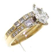 Dazzling 1.96cts Diamond Wedding Set