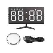Frameless Mirror Touch Control Digital Alarm Clock