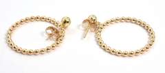 Beaded Post Earrings in 14KT