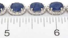 Elegant 22.51CTW Sapphire Bracelet in Sterling Silver