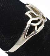 Simple Lotus Ring in Sterling Silver