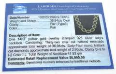 Ravishing Emerald & Diamond Necklace in Vermeil