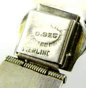 Vintage Mexican Sterling Abalone Hinged Bracelet