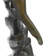 Cougar Female Lion Bronze Sculpture on Marble Base Statue
