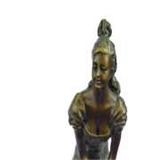 Brown Patina Lady Dancer Bronze Sculpture