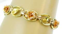 Vintage Krementz Gold-Filled Rose Bracelet