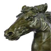 Triple Crown Winner Horse Head Bust Bronze Sculpture