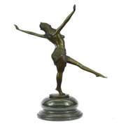 Exotic Dancer Bronze Sculpture on Marble base Figurine