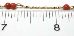 Elegant 18KT Coral Bead Bracelet