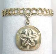 Sterling Charm Bracelet with a Sand Dollar