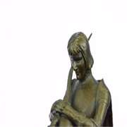 King Arthur on Horse with His Sword Bronze Sculpture