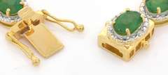 Sparkling Emerald & Diamond Bracelet in Vermeil