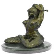 Lady Yoga Meditation Bronze Sculpture