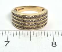 Glittering Diamond Band in Yellow Gold