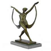 Nude Girl Dancer Bronze Statue