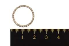 10K White Gold Diamond Circle Love Word Heart Symbol Pendant