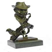 Sax Saxophone Player Salutes Jazz and Rhythm and Blues Bronze Sculpture