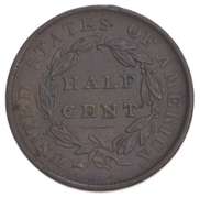 1835 Classic Head Half Cent