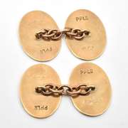 Vintage Oval Gold Cufflinks