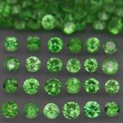 Rare 2.87ct untreated apple green Tsavorite set
