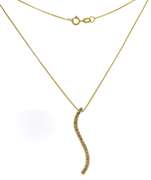Stunning Diamond Drop Yellow Gold Necklace
