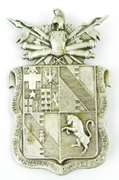 Large Early Latin Italian Victory Hat Badge