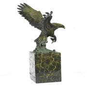 Swooping Eagle Catching Fish Wildlife Bronze Sculpture