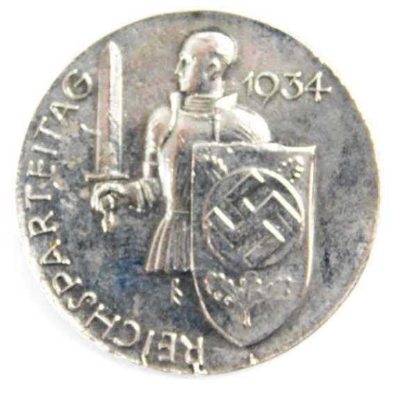 1934 Reichsparteitag German Pin Medal