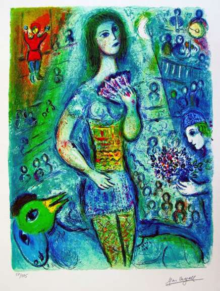 Limited Edition Marc Chagall Fan Dancer