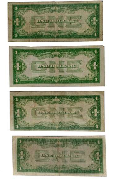 2 Each 1928 A &1934 Funnyback $ 1 Silver Certificates