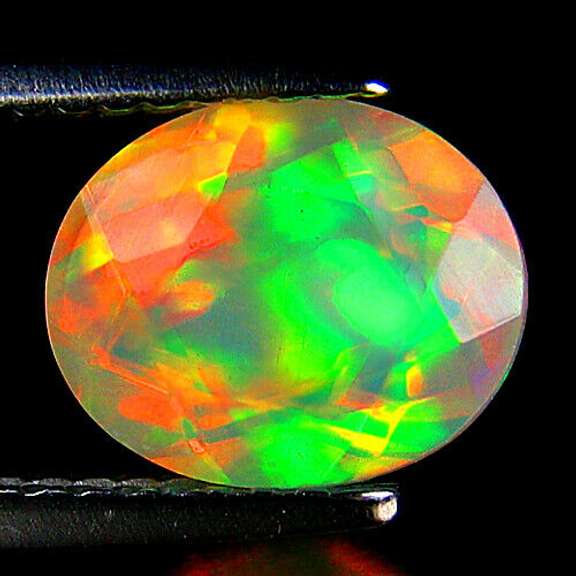 Fully faceted 1.75ct high fire floral block pattern Opal