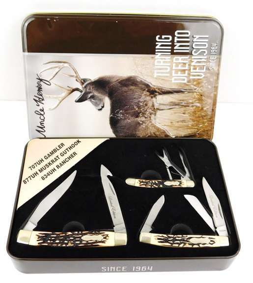 Schrade Uncle Henry 3 Pocket Knife Set, MIB