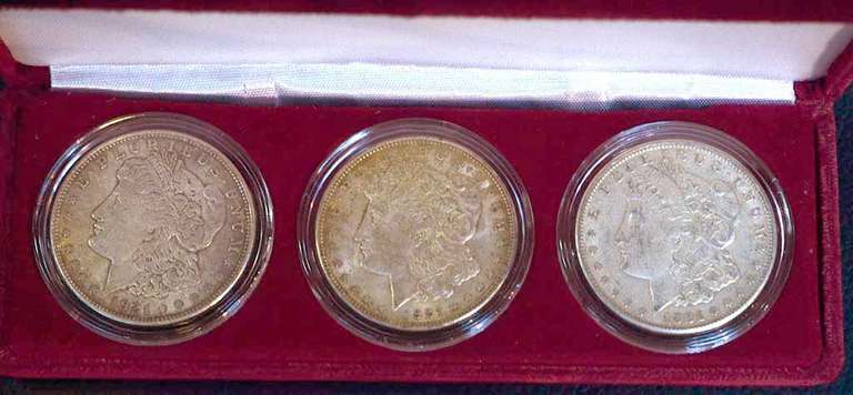 Set of 3 1921 Morgan's P,D,and S
