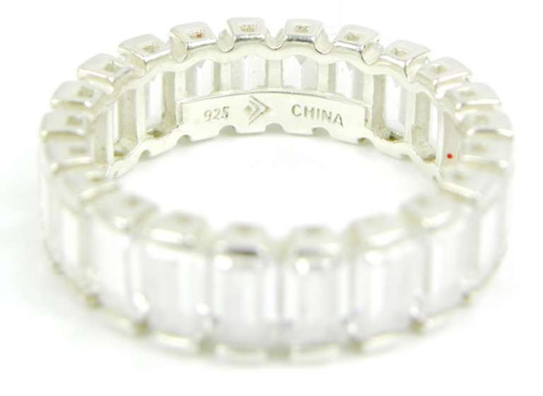 Silpada Sterling Emerald Cut Eternity Band, 8.25