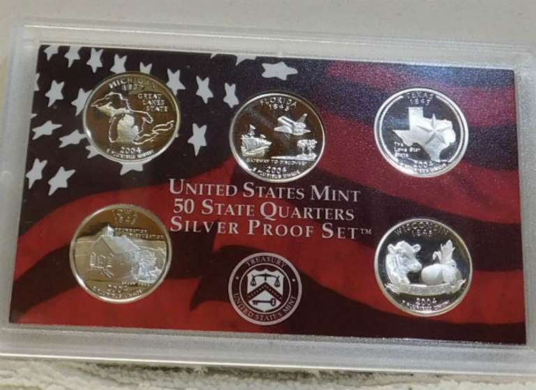 2004 Silver PROOF State Qtr Set w/ box