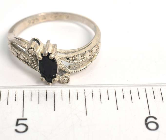 Sterling Silver Midnight Sapphire Ring