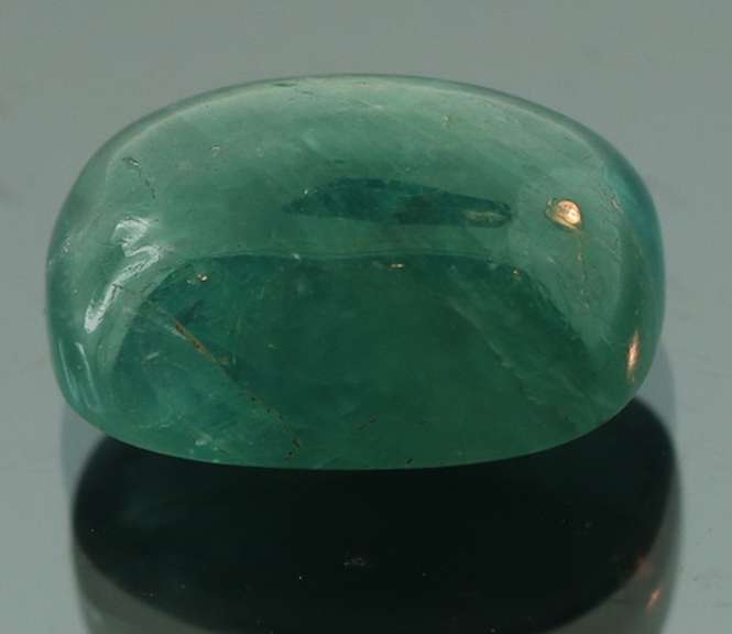 Rich sea green 8.64ct untreated Grandidierite cabochon
