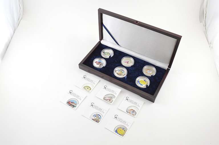 2012-2014 Palau $5 25g .925 Silver - 6 Coin Set - Box & COA