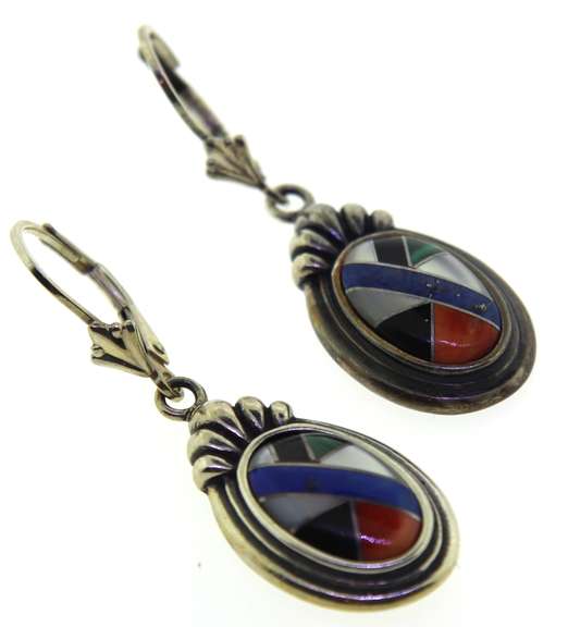 Sterling Silver Enamel Earrings