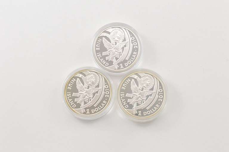 2010 Niue $1 Famous Love Stories Silver Proof 3 Coin Set Box & 2 COAs