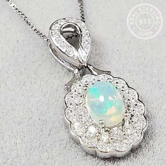 Ethiopian Opal Sterling Pendant