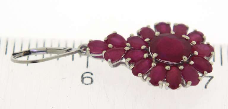 Sterling Silver Ruby Earrings