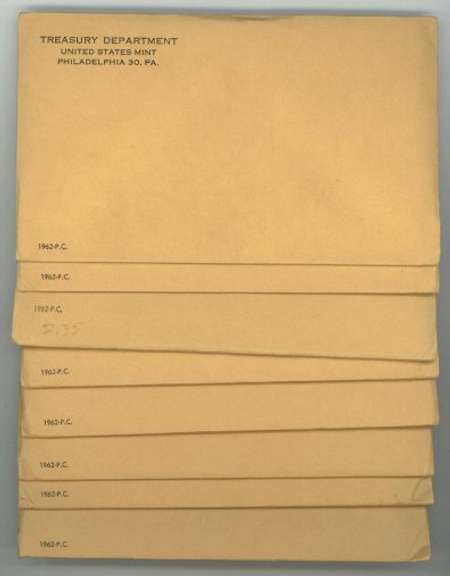 Great lot of 8 UNOPENED 1962 Silver Proof Sets