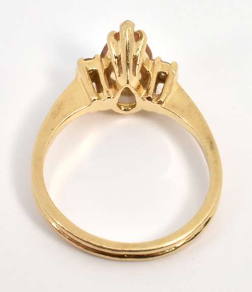 Pear Shaped Citrine Ring
