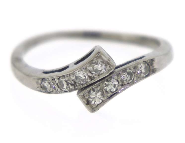 Favorite White Gold Diamond Bypass Ring