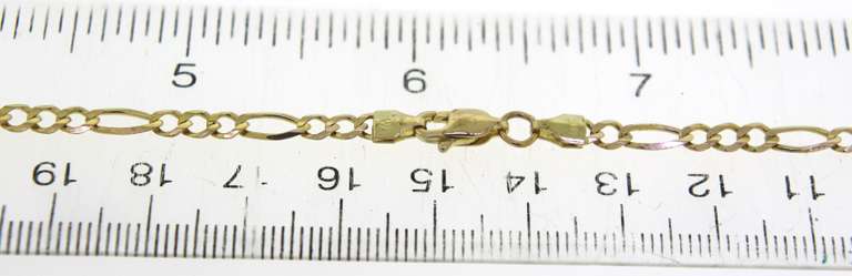 Elegant Yellow Gold Figaro Chain Necklace